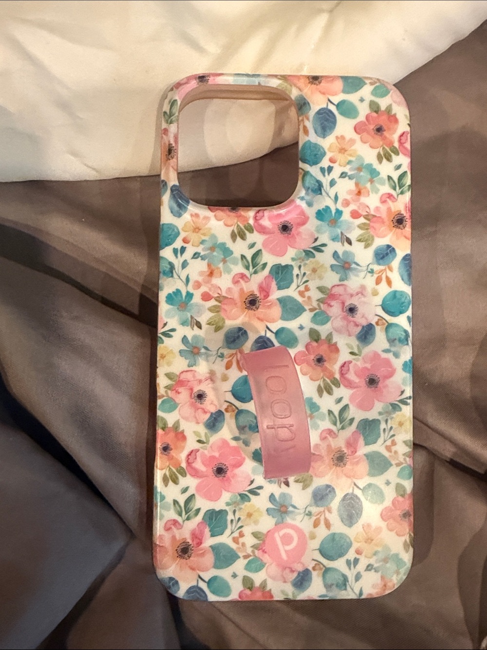 LOOPY CASE for iPhone 16 PRO MAX + loopy Grip. Used. 
Pastel petals. Righty.